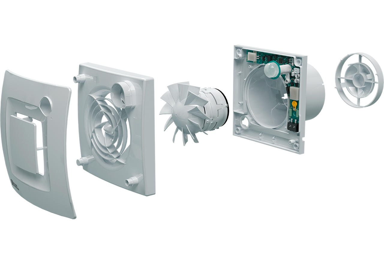 Badrumsfläkt Thermex Silent One Ø100 mm, vit Badrumsfläkt Thermex Silent One Ø100 mm, vit