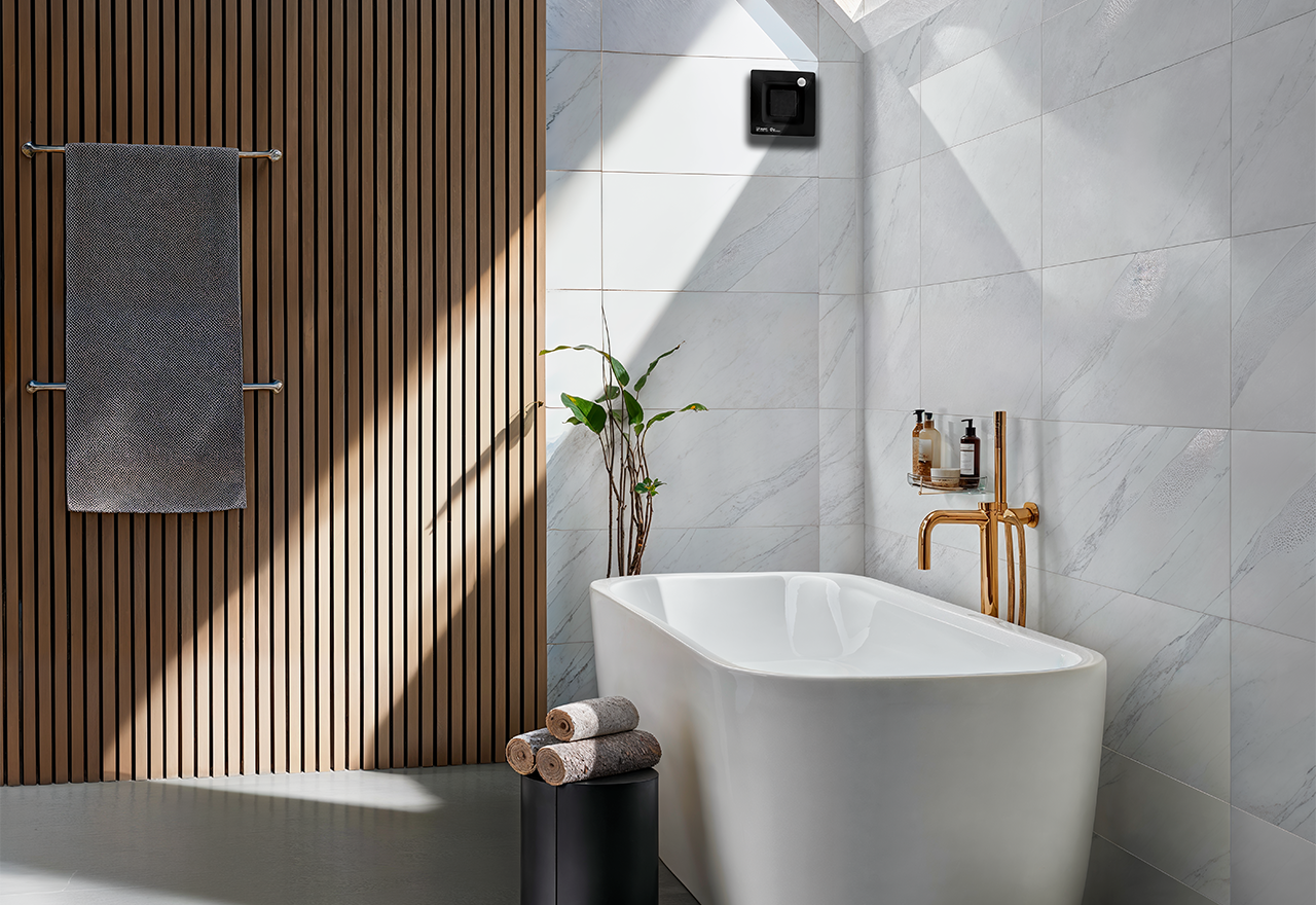 Badrumsfläkt Thermex Silent One Ø100 mm, svart