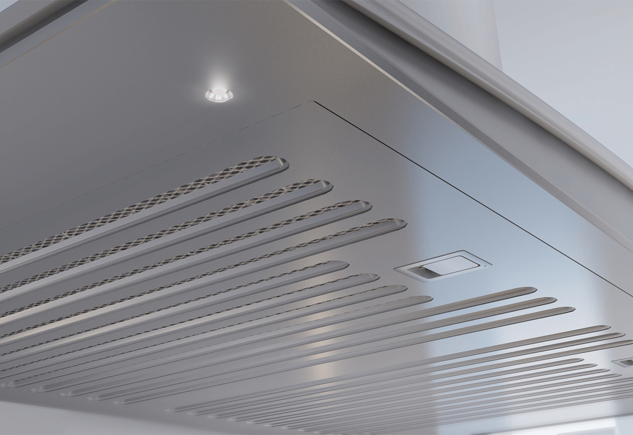 Calais 950 mm rostfri med motor