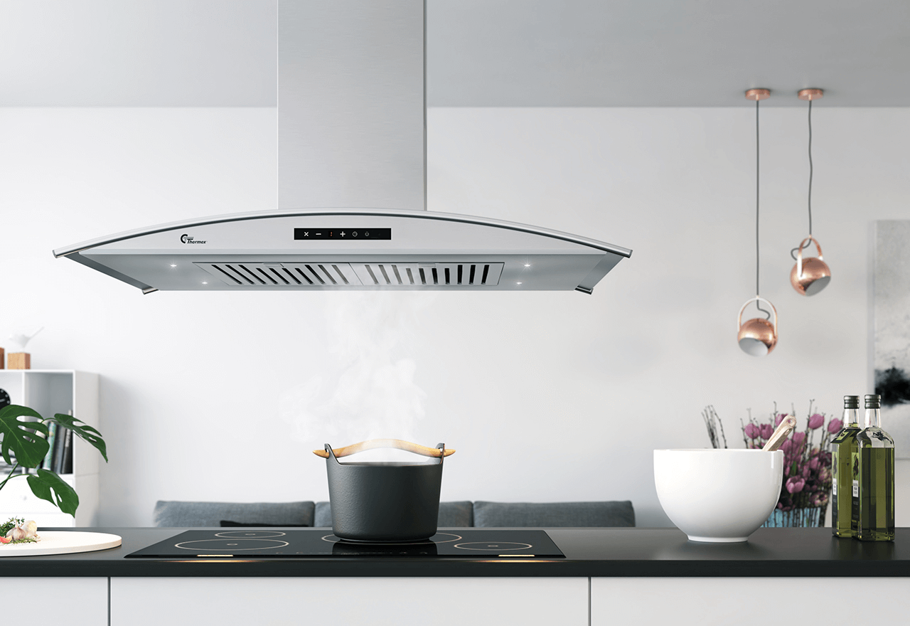 Calais 950 mm rostfri med motor