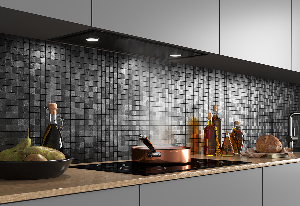 Design Line 8003 - 80 cm - build-in - black - Smarthome