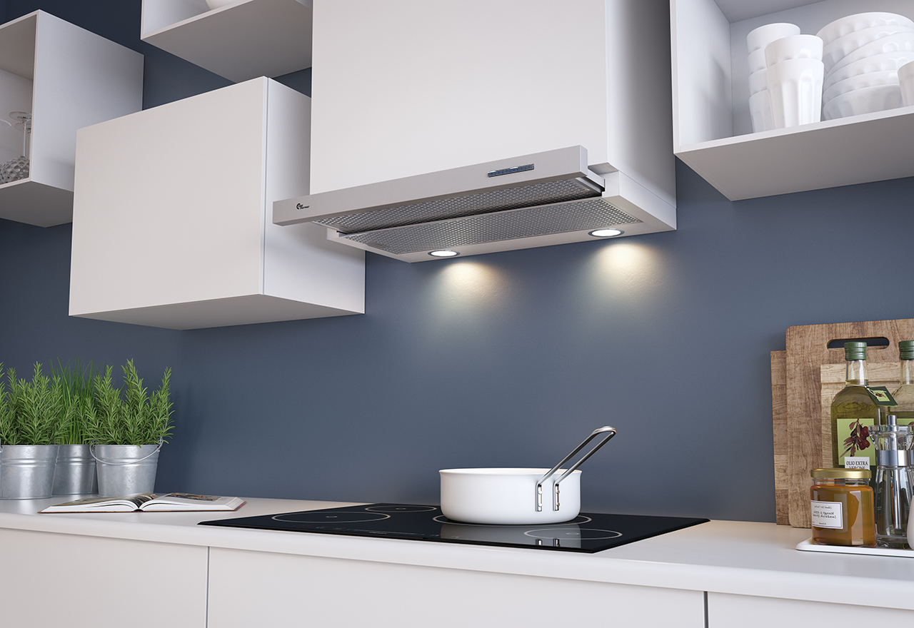 Slim S4 PLUS 600 mm Rostfri/Vit med motor