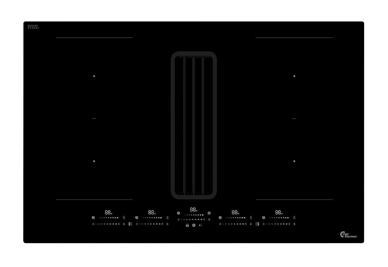 TXE80 Induktionshäll med inbyggd köksfläkt
