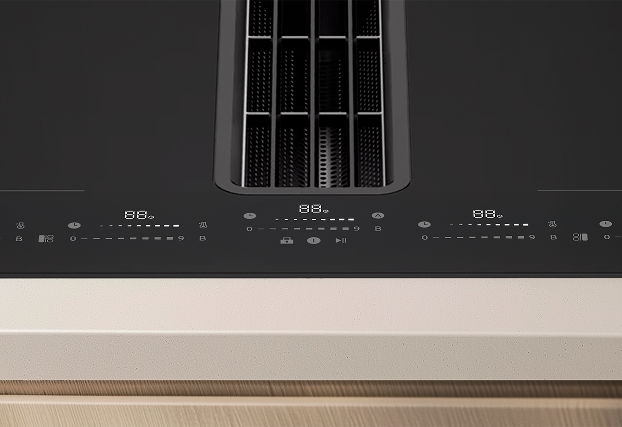 TXE80 Induktionshäll med inbyggd köksfläkt