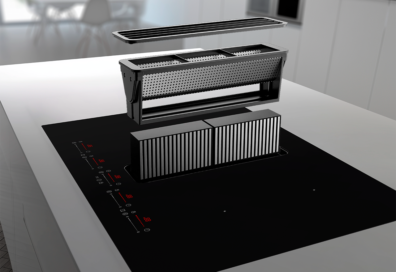 Copenhagen Gloss-spis med inbyggd spishuva