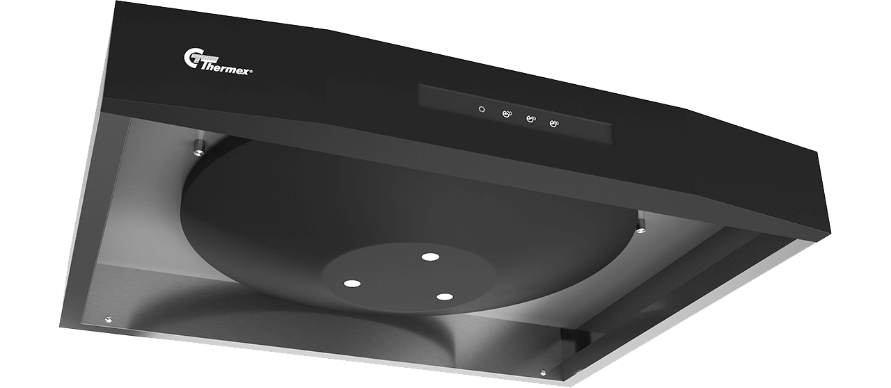 Airgrip 598x80 mm Svart/Rostfritt Inkl. hygrostat och switch