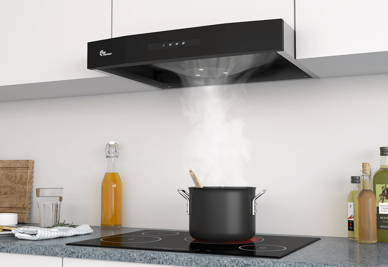 Airgrip 598x80 mm Svart/Rostfritt Inkl. hygrostat och switch