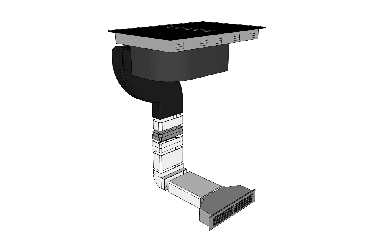Kit för recirkulation - hög sockel för Downdraft One