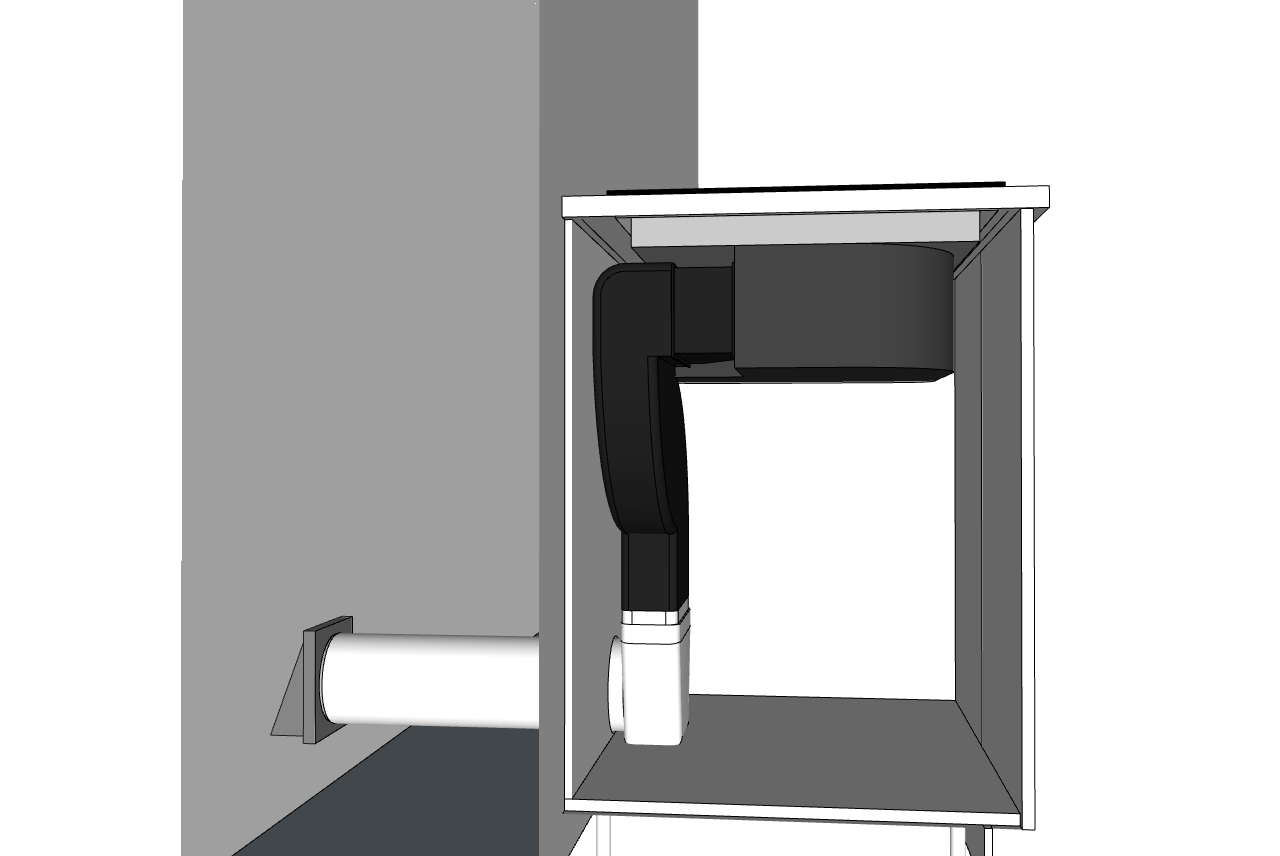 Utblåsningskit, antracit for Downdraft One