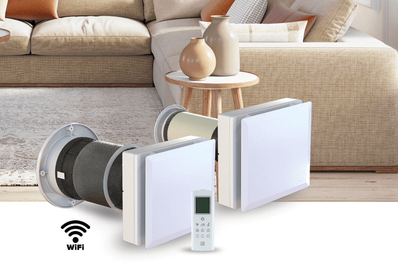 HRW Ø160 Multicom med fjärrkontroll - Värmeåtervinning