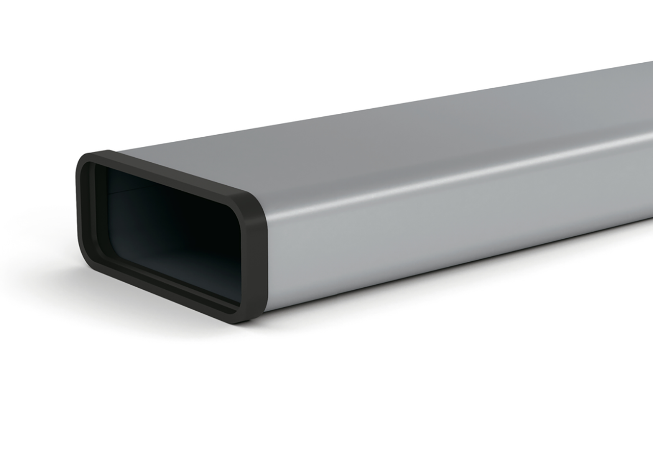 Platt plåtkanal 216x83 mm L:1000 mm