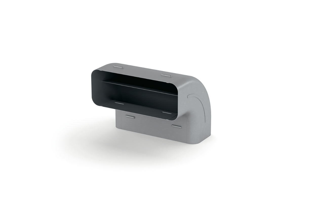 Vertikal böj 90° i plåt 216x83 mm