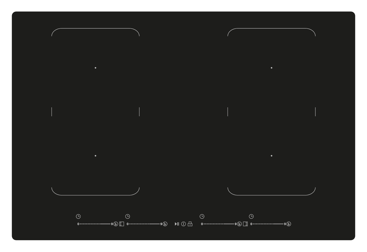 Nordic 6780 induktionspis, 80 cm